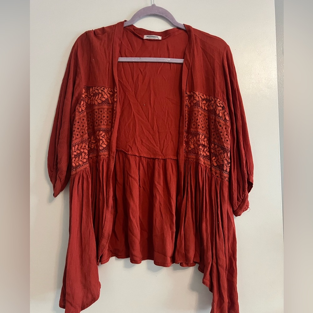 Burnt orange cardigan